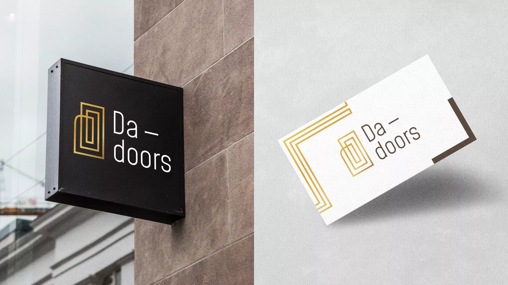 Разработка логотипа для компании «DA-DOORS» в Лобне